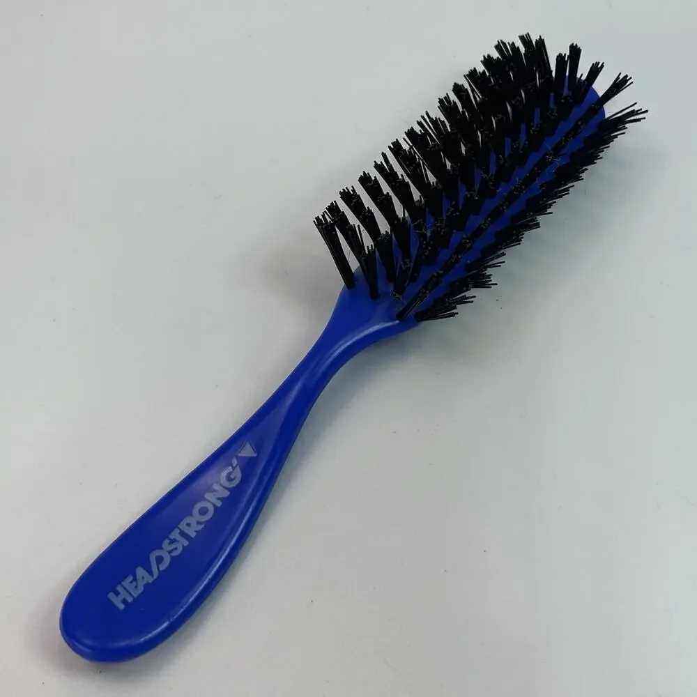 Vintage Headstrong Blue Plastic Hair Styling Brush Pocket Travel Plastic 7